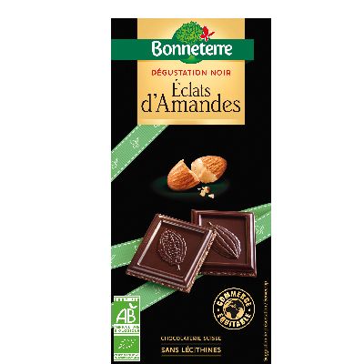 Chocolat Degustation Noir Eclats Amandes 90 G